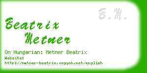 beatrix metner business card